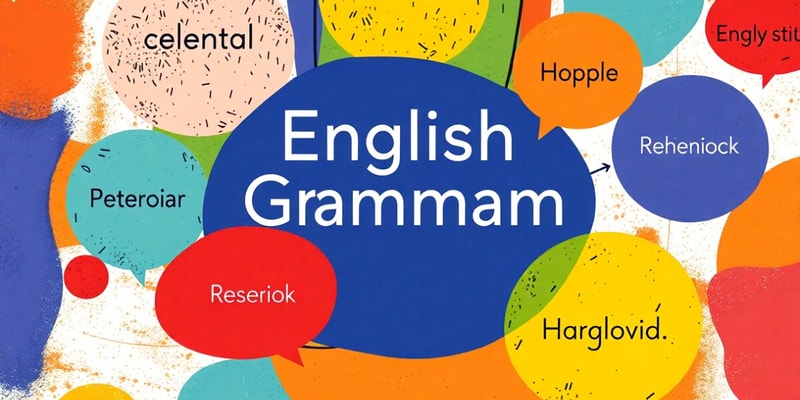 English Grammar Overview Quiz