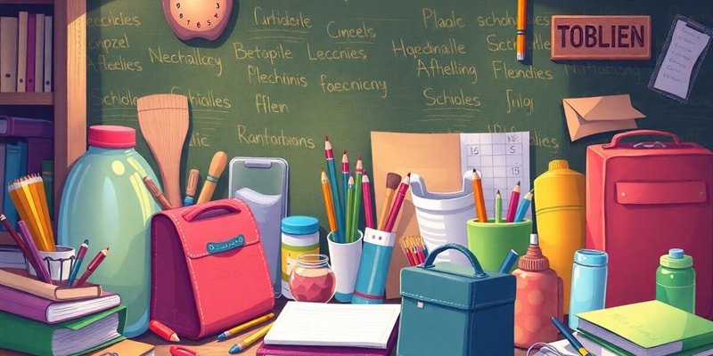 School Supplies Vocabulary Quiz - Beginner Level