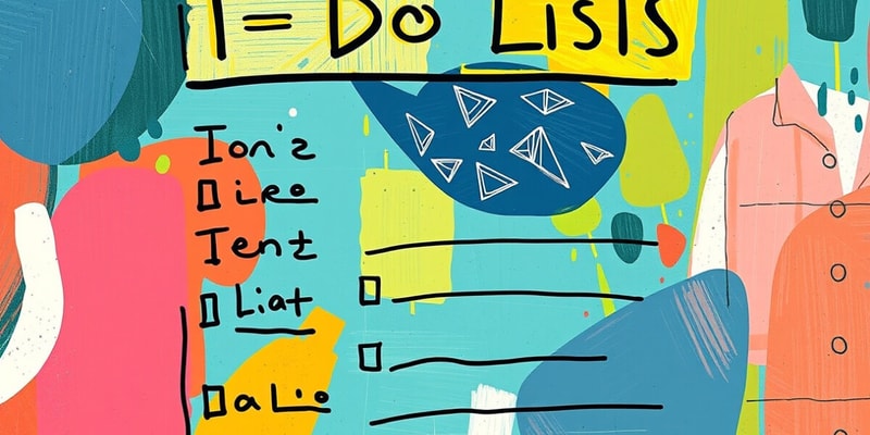 The Power of To-Do Lists