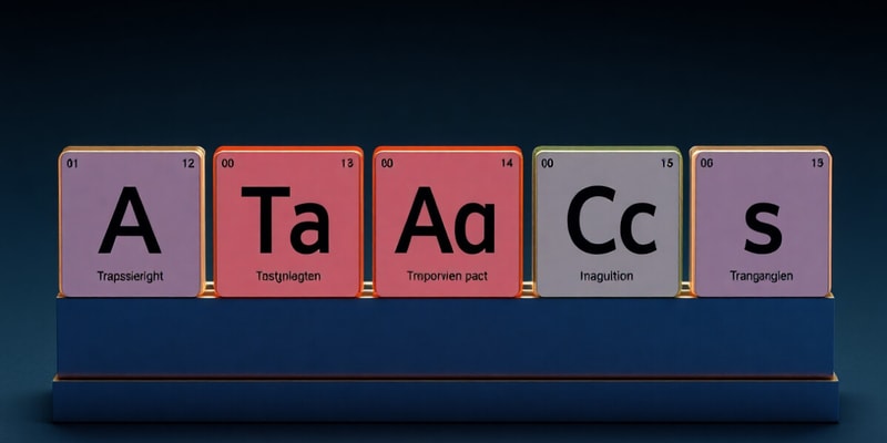 Scientific Terms in Chemistry Quiz