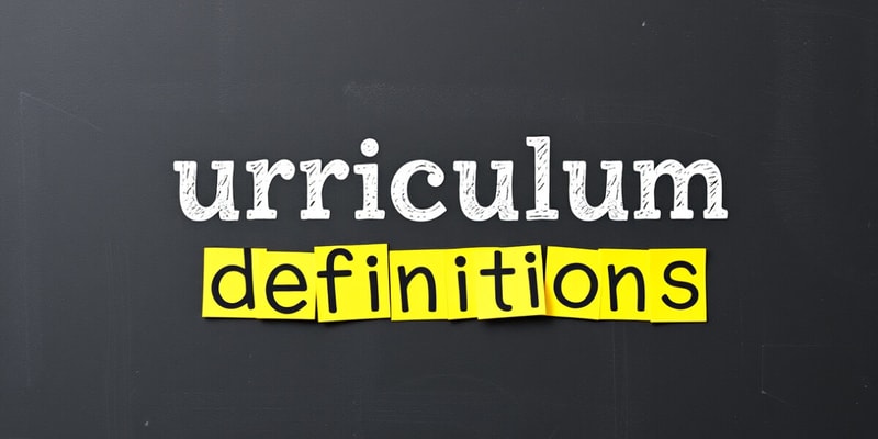 Understanding Curriculum Concepts