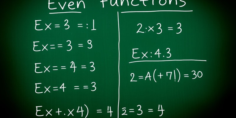 Even and Odd Functions Algebraically Flashcards