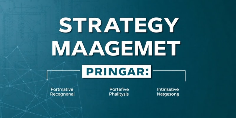 Strategic Management: External Environment