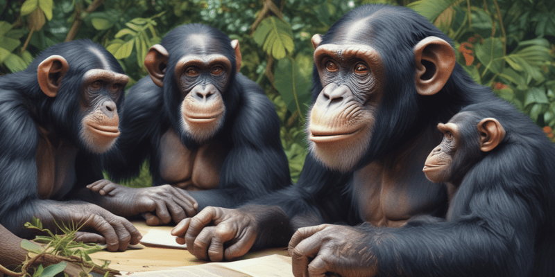 Chimpanzees' Short-Term Memory vs Human Language Evolution