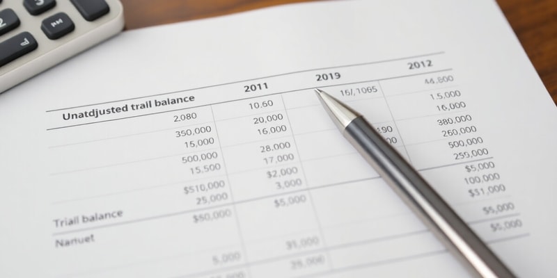 Accounting: Unadjusted Trial Balance