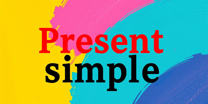 Present Simple Tense Quiz