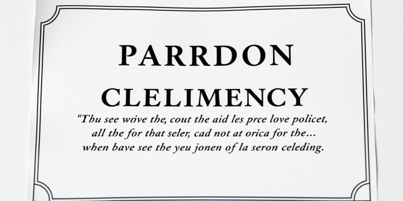 Pardon and Reprieves Flashcards