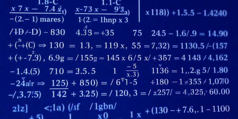 Algebra Class: Indices and Logarithms