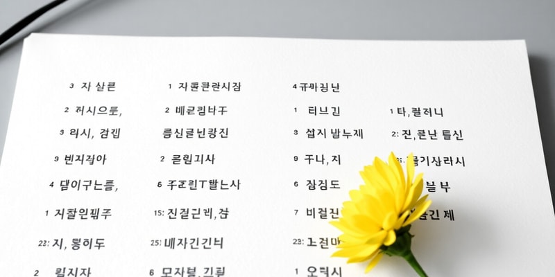 Korean Language Grammar Quiz Chapters 4-6