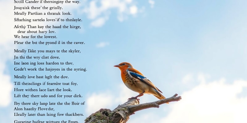 Poetry Analysis: Wordsworth's To The Skylark