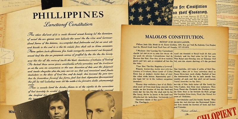 Philippine Constitutions: 1899 & 1935