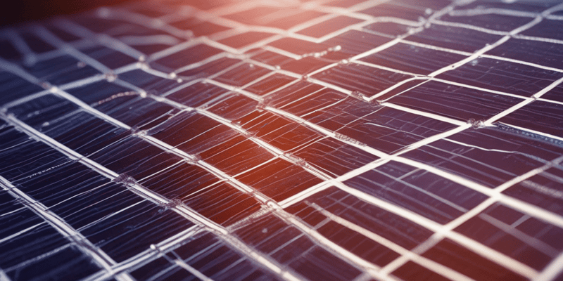 Solar Photovoltaic Cells: Principle and Construction