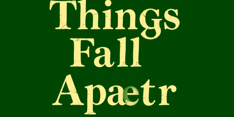 Things Fall Apart: Ch 10-13 Flashcards