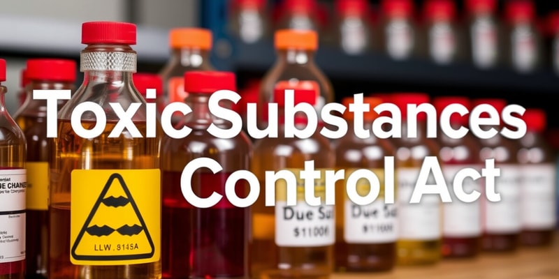 Toxic Substances Control Act Overview