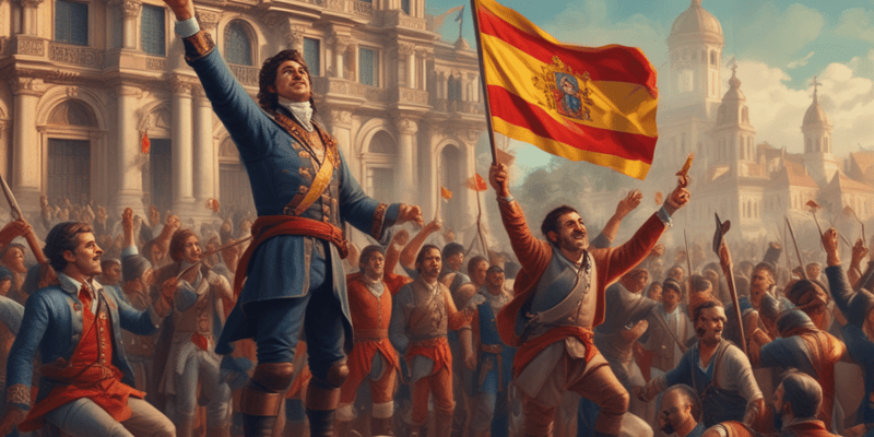 Revolución Gloriosa, Partidos Políticos y Clases Sociales en España