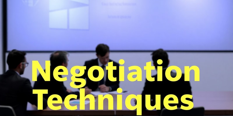 Project Management Negotiation Techniques