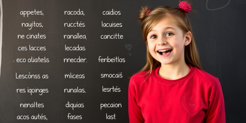 Spanish Reactions Vocabulary