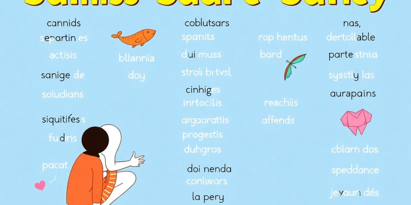 Spanish Vocabulary - Summer Activities