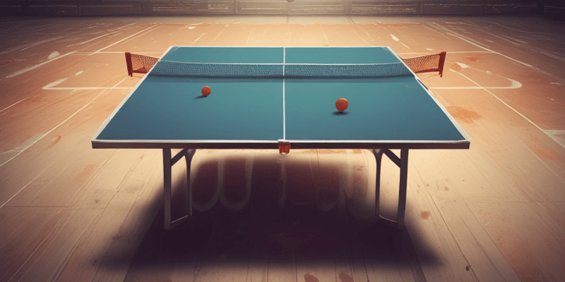 Table Tennis Table Specifications
