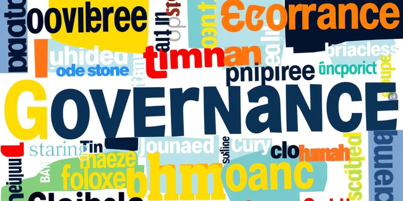 Acronyms in Governance and Economics