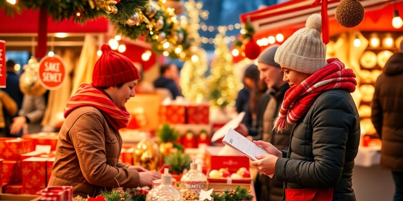 Arbeit auf dem Weihnachtsmarkt