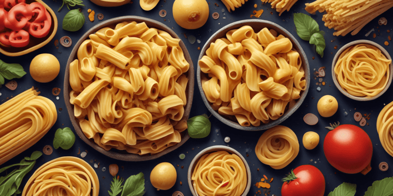 Italian Pasta Shapes and Recipes Quiz