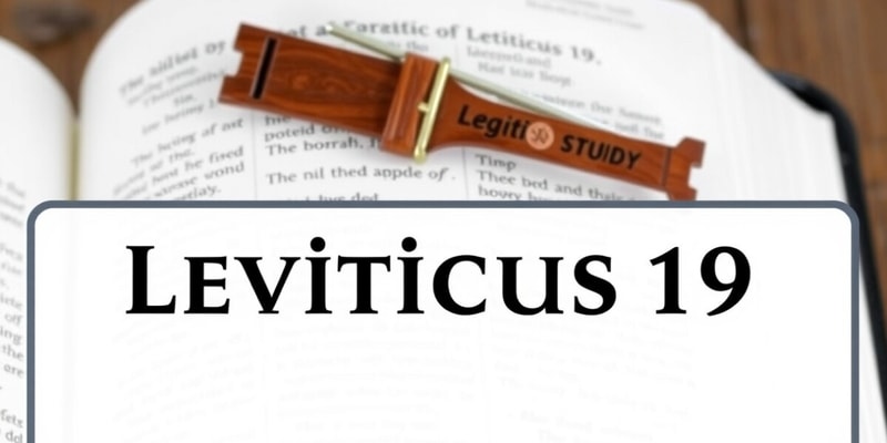 Leviticus 19 Flashcards