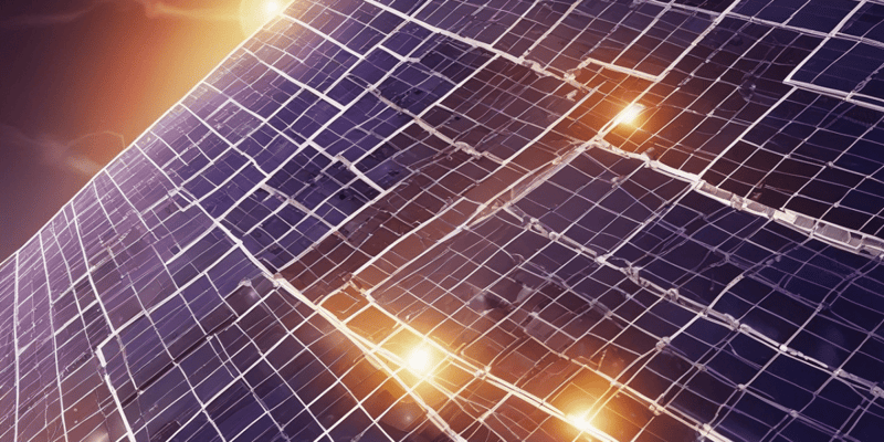 Solar Photovoltaic Cells: Principle and Construction