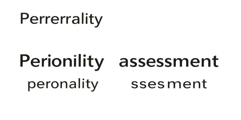 Personality and Assessment Concepts