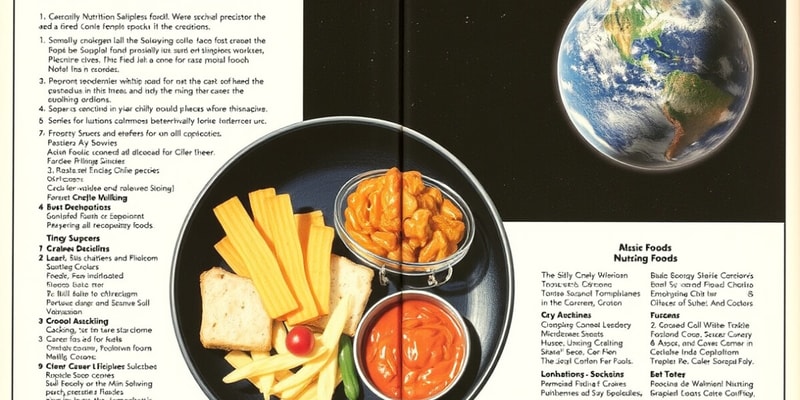 Gemini Mission Food Menus Quiz