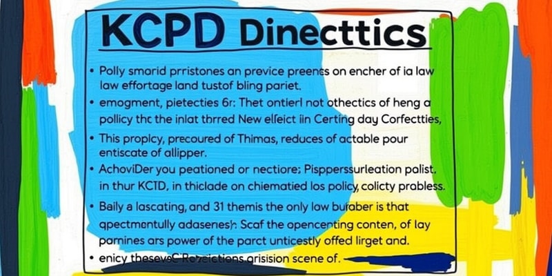 KCPD Written Directives Overview