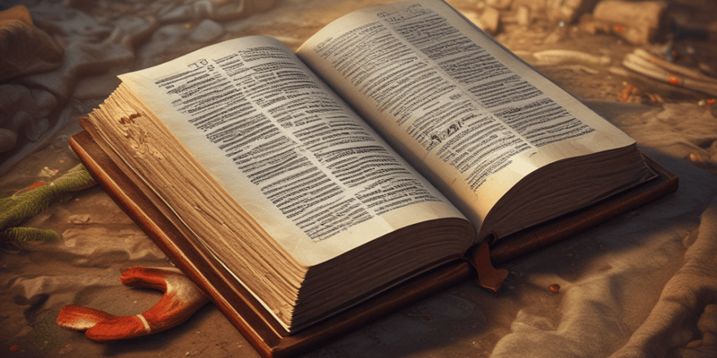 The Bible: Importance, Historical Accuracy, and Influence Quiz