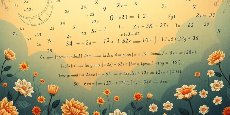 Algebra: Binomials and Equations