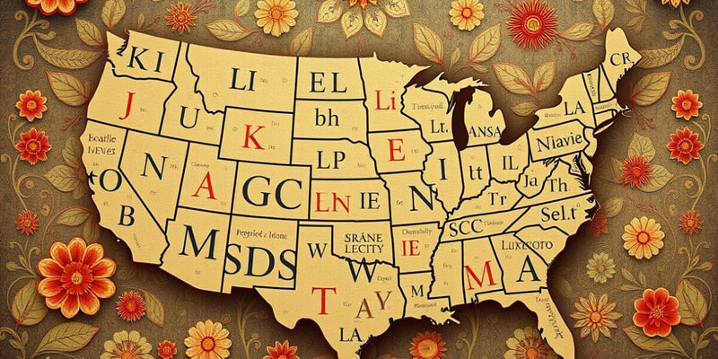 State Abbreviations East of the Mississippi