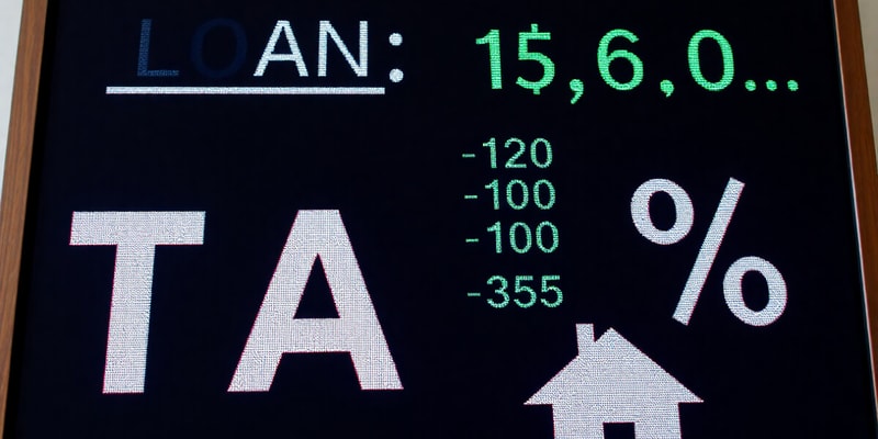 Loan Interest Rates & Pricing Quiz