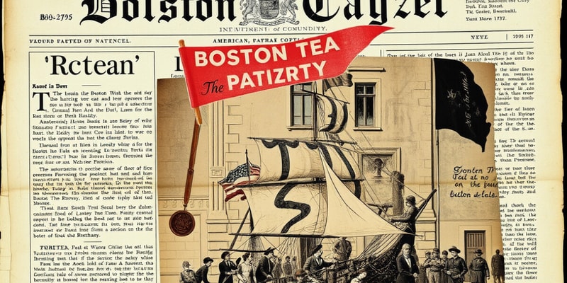 Boston Gazette on the Boston Tea Party