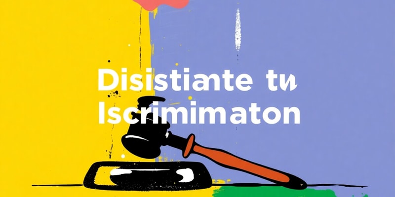 Overview of Legislation on Discrimination