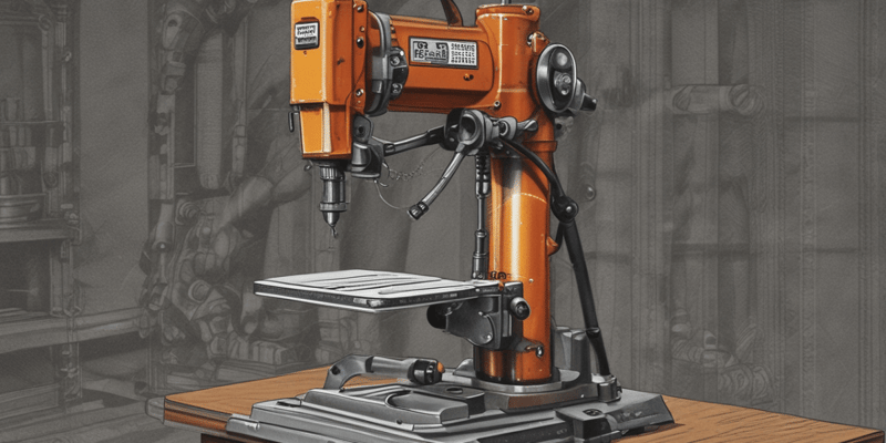 Machinist Program: Drill Press Safety and Operations
