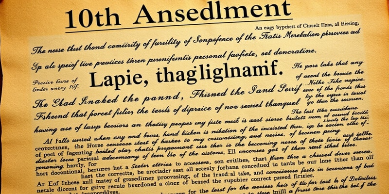 Overview of the 10th Amendment