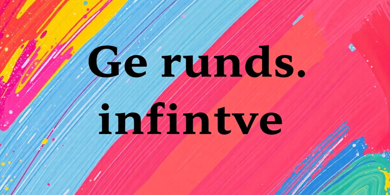 Gerunds and Infinitives Quiz