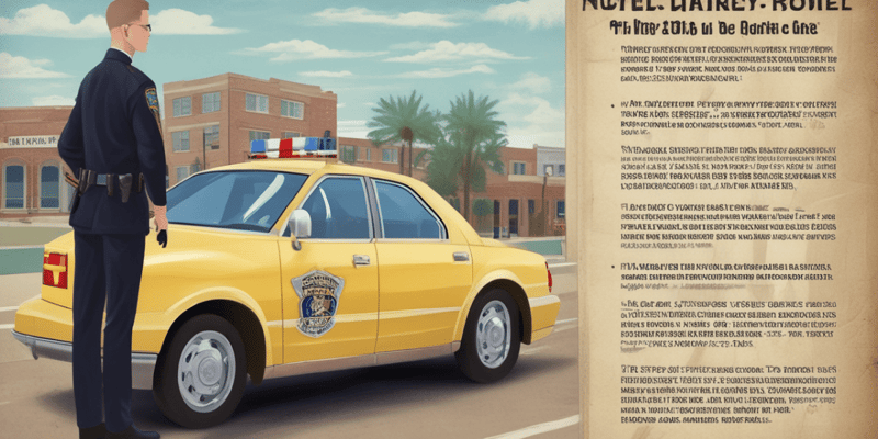 Mission Statements in Police Departments Quiz