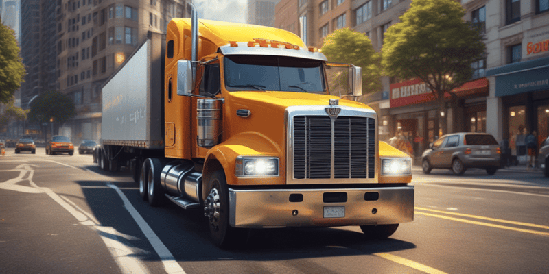 Safety Tips for Driving Near Large Trucks Quiz