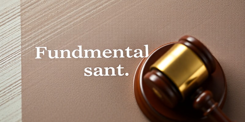 Fundamental Duties and Tort Law Quiz