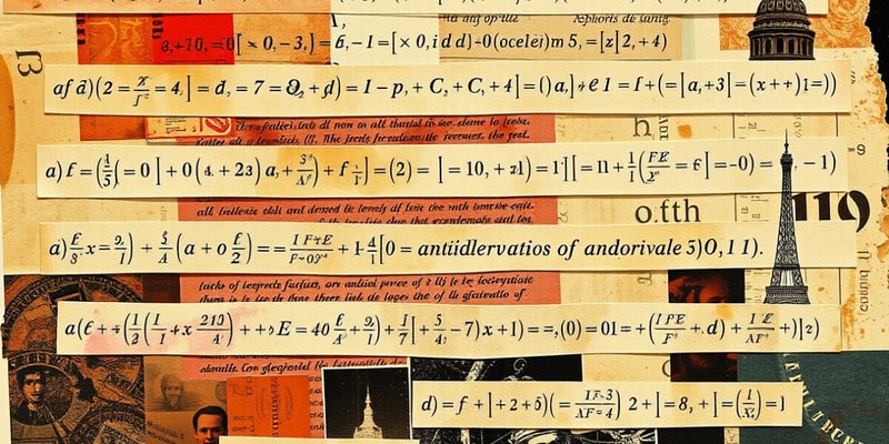 Formulas de Antiderivadas