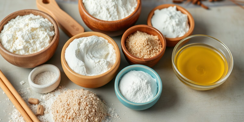 Baking Ingredients: Wheat, Sweeteners, and Fats