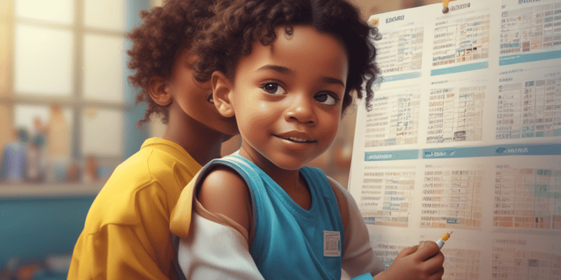 Calendário de Vacinação Infantil no Brasil