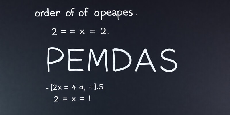 Introduction to Order of Operations