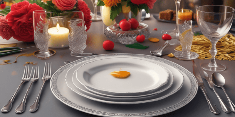 Fine Dining Base Plates Quiz