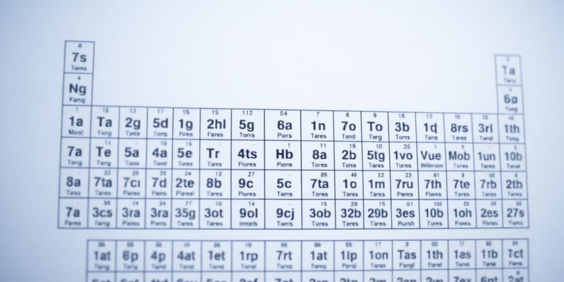 Chemistry Basics: Data Types and Periodic Table