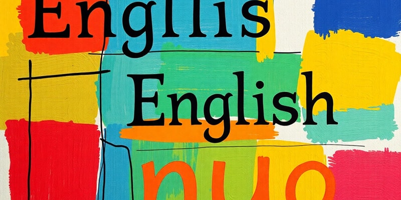 Overview of English Language and History